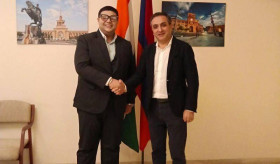 Ambassador Vahagn Afyan received the Chairman of the Confederation of Young Leaders of India