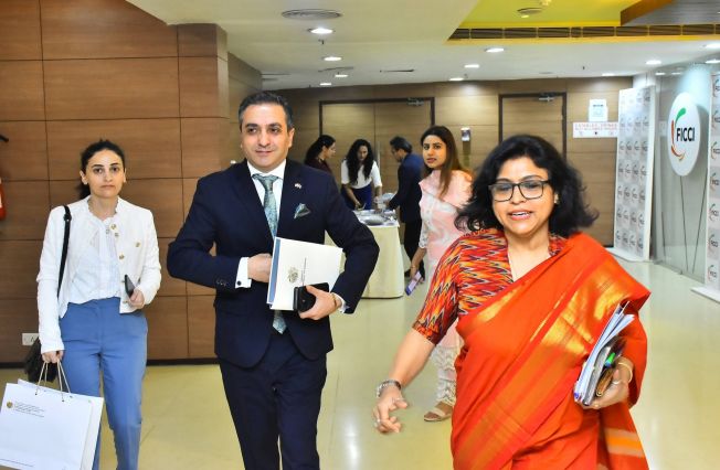 Ambassador Vahagn Afyan delivered special remarks at the Federation of Indian Chambers of Commerce and Industry (FICCI)