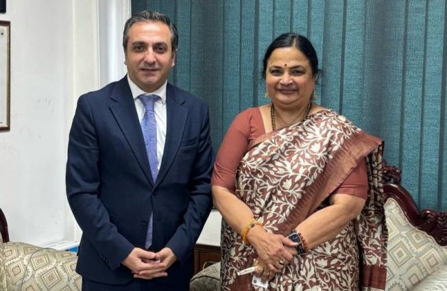 H.E. Vahagn Afyan, the Ambassador of the Republic of Armenia to the Republic of India, met with Prof. Santishree Dhulipudi Pandit, the Vice Chancellor of Jawaharlal Nehru University, India