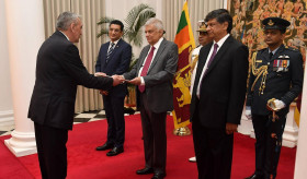 Presentation of credentials of Ambassador Babakhanian to the President of Sri Lanka